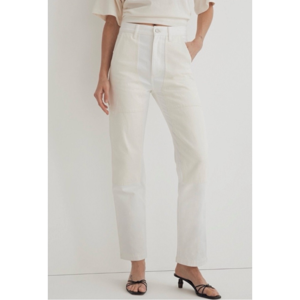 MADEWELL | The '90s Straight Jean: Two-Tone Workwear Edition White/Ecru, Size 26